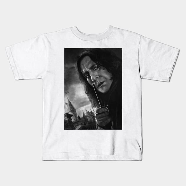 Alan Rickman Kids T-Shirt by asa7ur